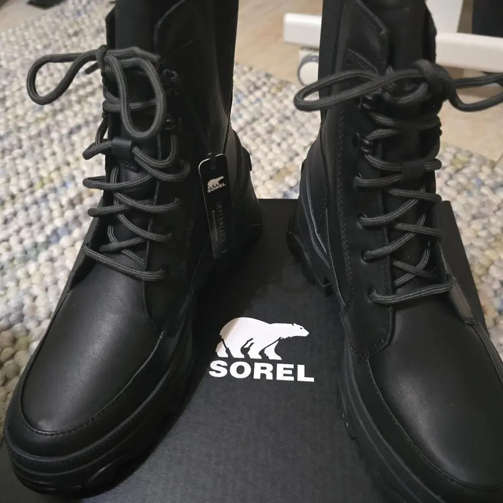 Sorel Brex Lace Up Black Waterproof Boots - Picture 6 of 7